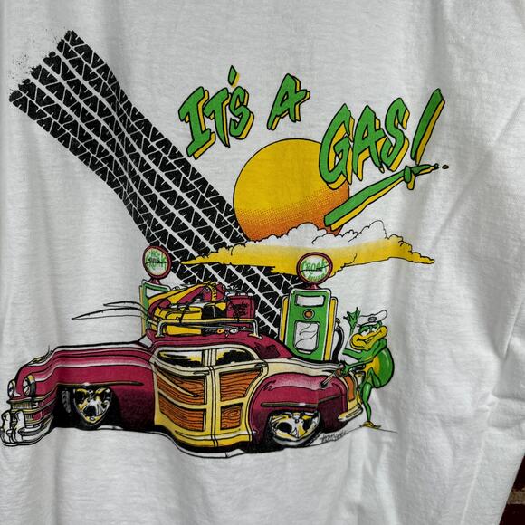 Vintage Frog Follies Shirt XL White Short Sleeve Single Stitch Double Sided 1995 - Picture 9 of 9